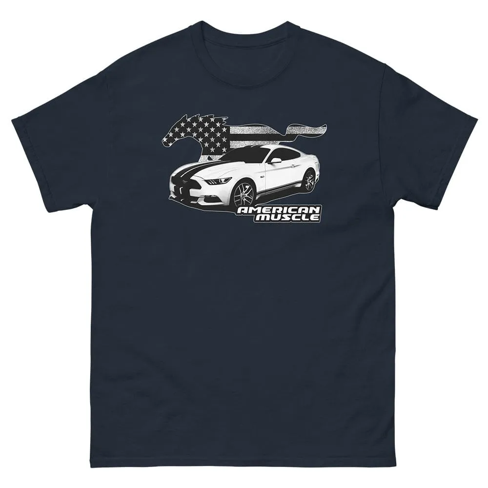 Mustang T-Shirt - American Flag Logo