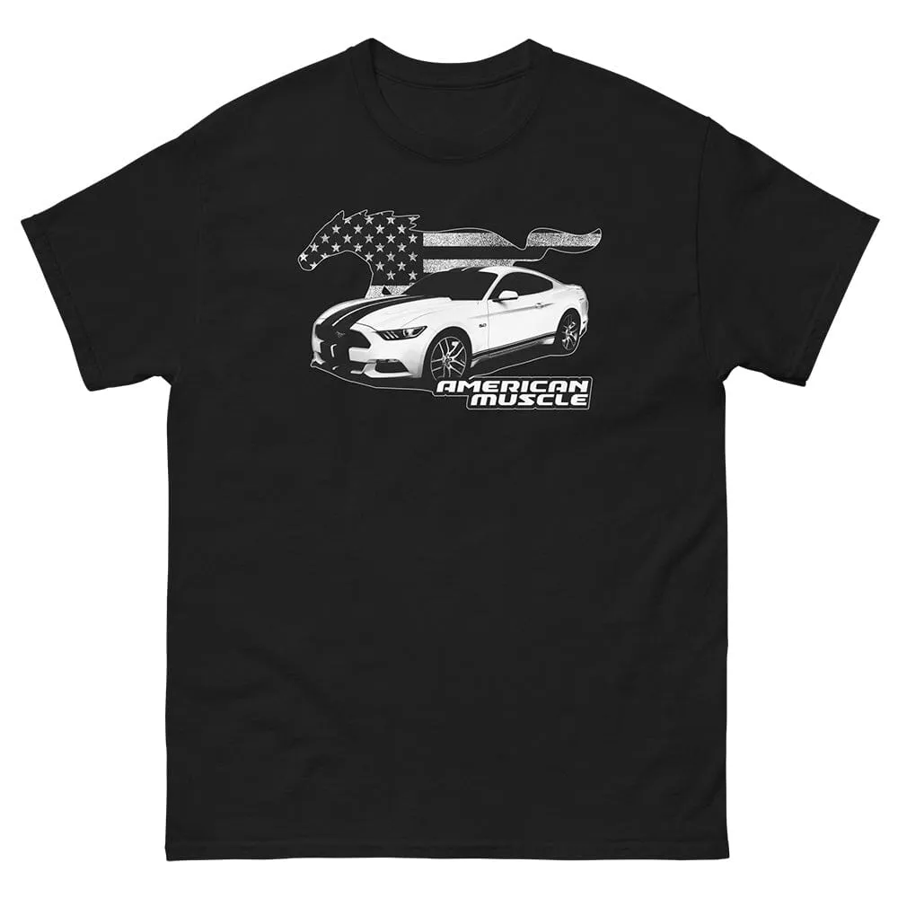 Mustang T-Shirt - American Flag Logo