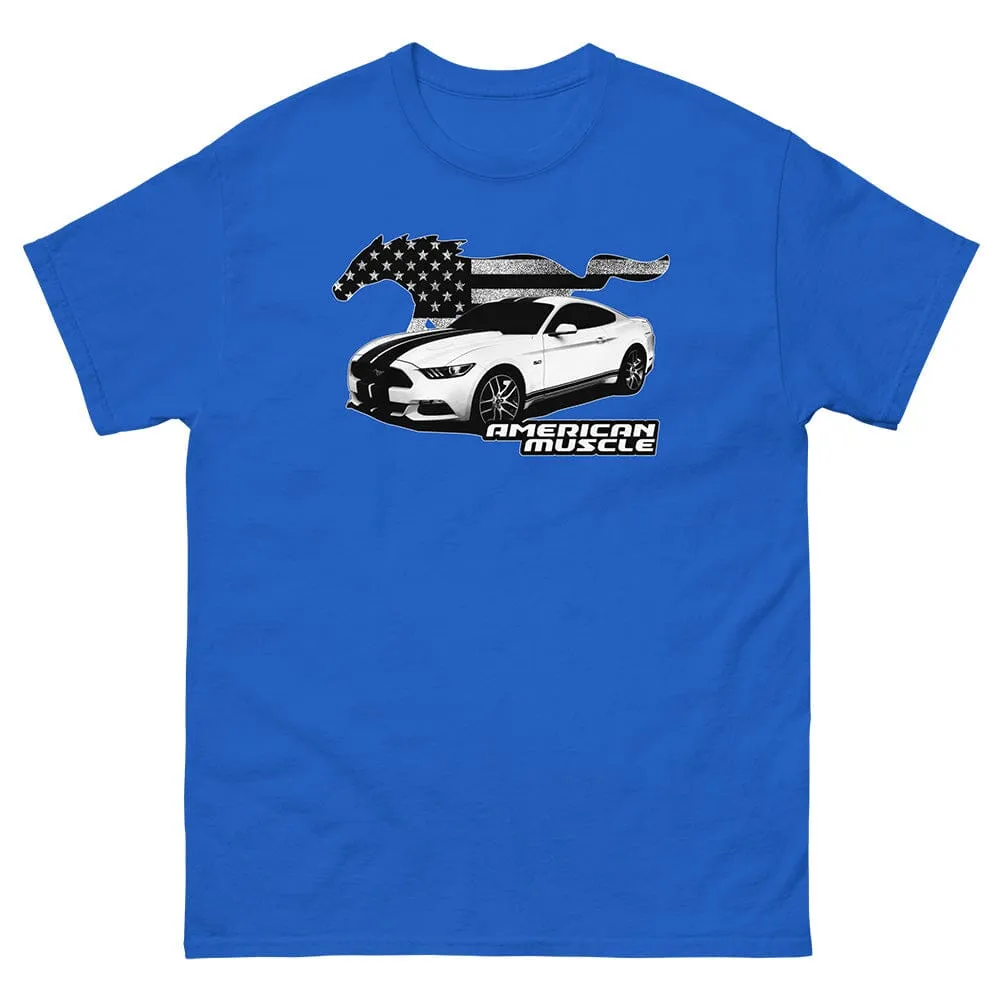 Mustang T-Shirt - American Flag Logo