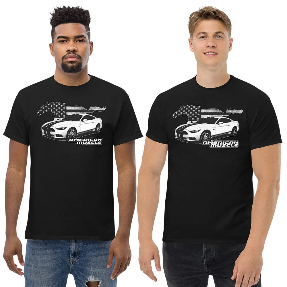 Mustang T-Shirt - American Flag Logo