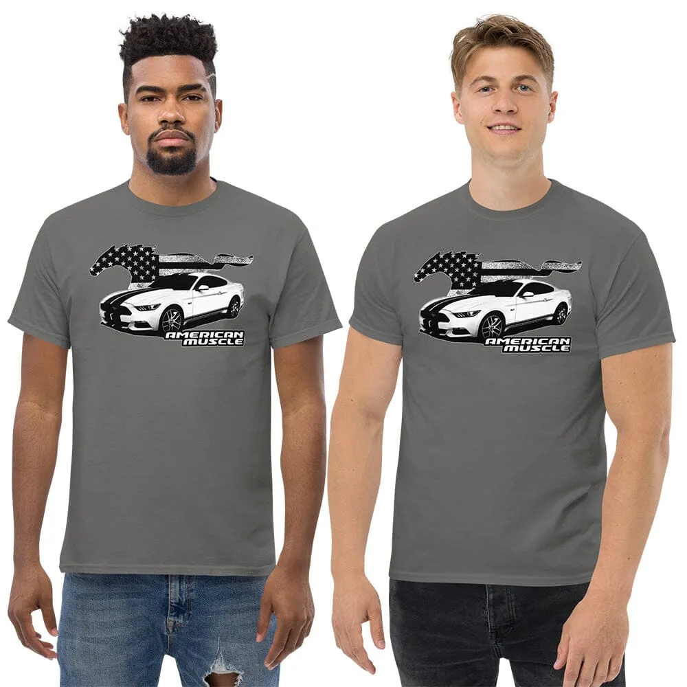 Mustang T-Shirt - American Flag Logo