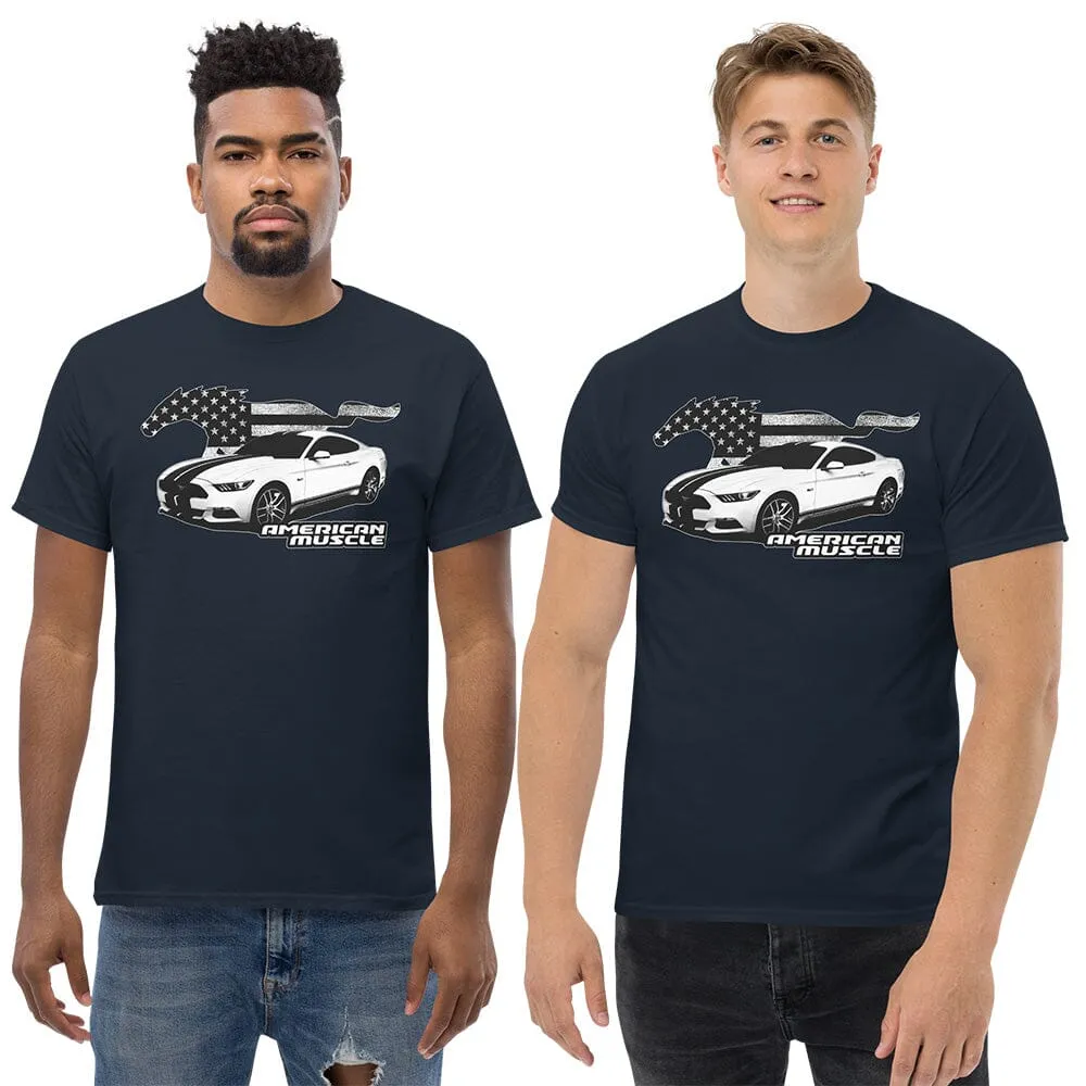 Mustang T-Shirt - American Flag Logo