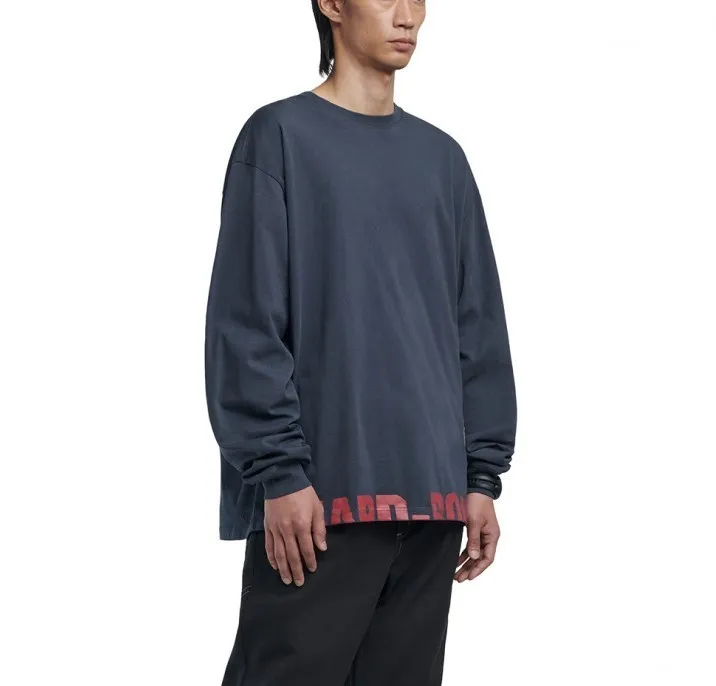 NOMANUAL  |Crew Neck Unisex Street Style U-Neck Long Sleeves Plain