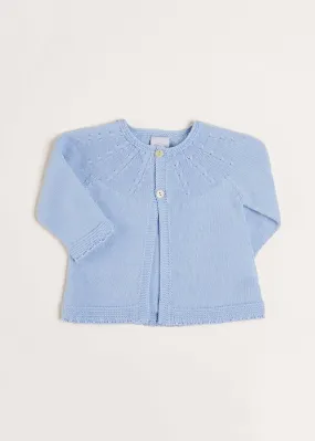 Openwork Detail Baby Cardigan in Blue (1-6mths)