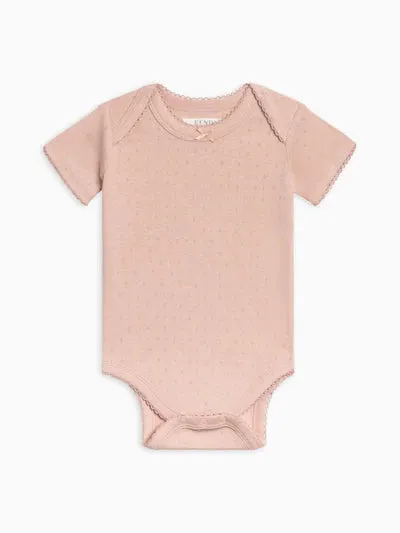 Organic Josie Pointelle S/S Bodysuit - Ballet