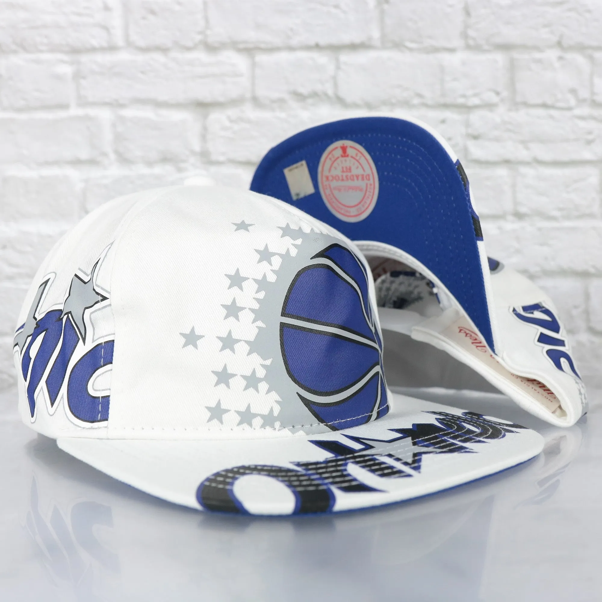 Orlando Magic Hardwood Classics In Your Face Deadstock Royal bottom | White Snapback Hat