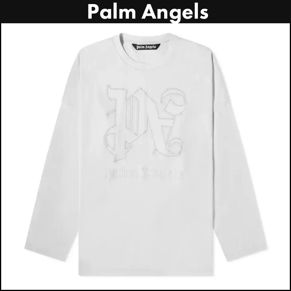 Palm Angels  |Crew Neck Unisex Street Style Long Sleeves Cotton Oversized