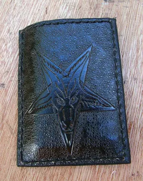 Pentagram with the baphomet ATM card holder