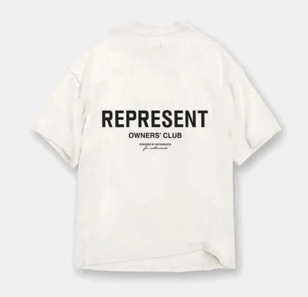 REPRESENT  |Crew Neck Unisex Street Style Long Sleeves Cotton Oversized