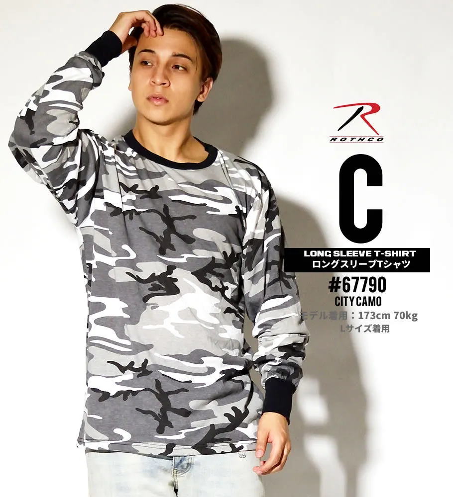 ROTHCO  |Crew Neck Camouflage Unisex Street Style Long Sleeves Plain