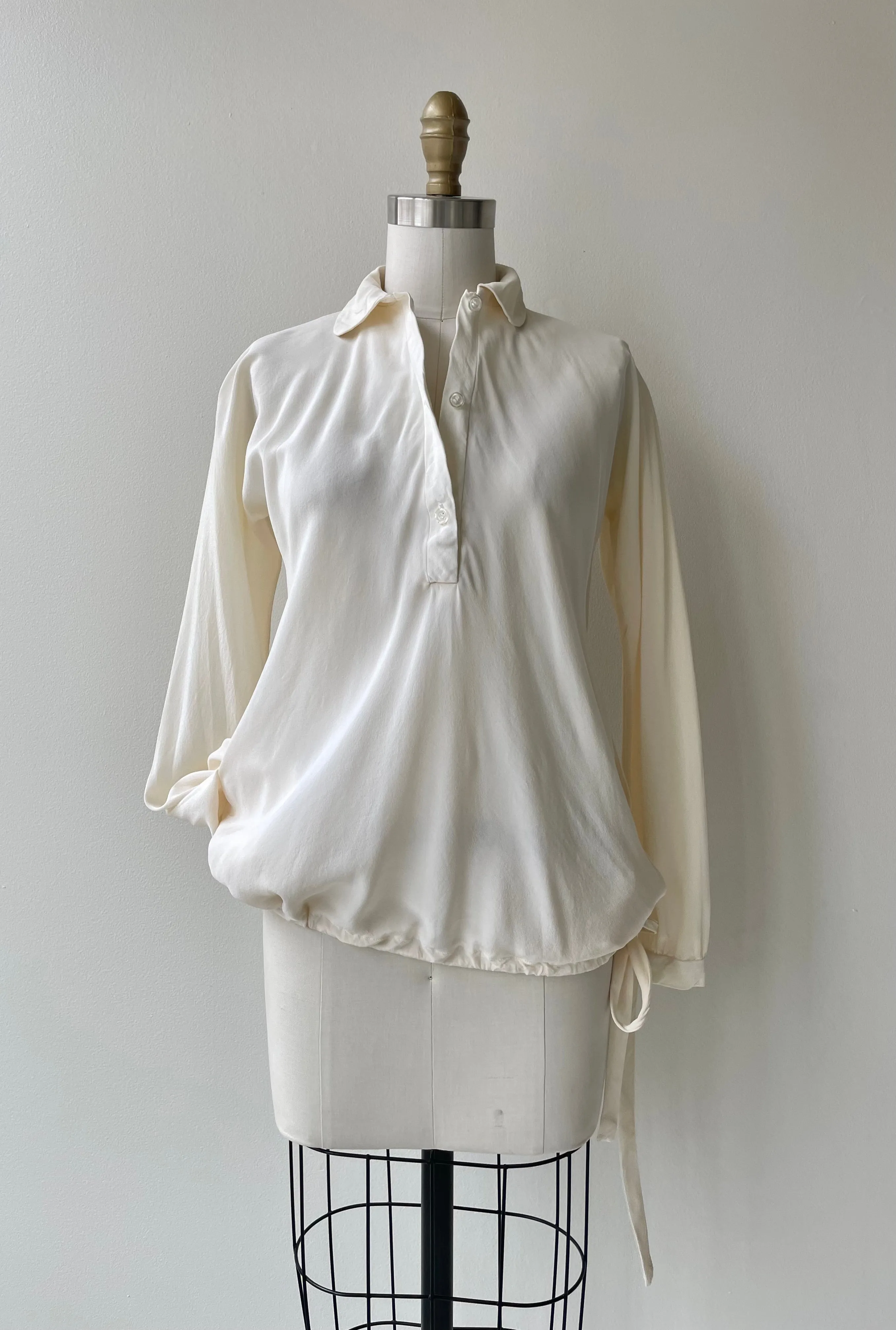 SALE | 1970s Halston Silk Blouse