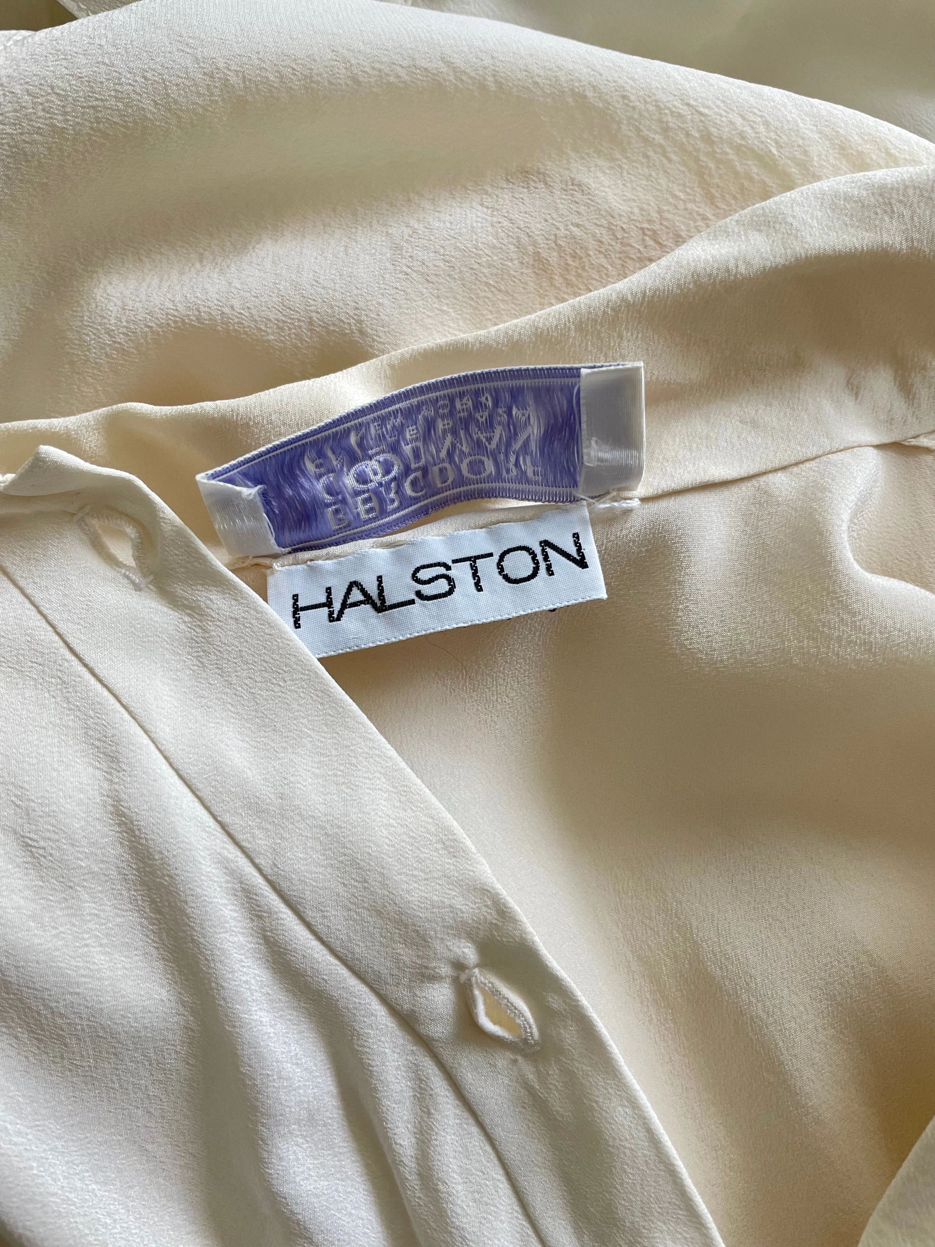 SALE | 1970s Halston Silk Blouse