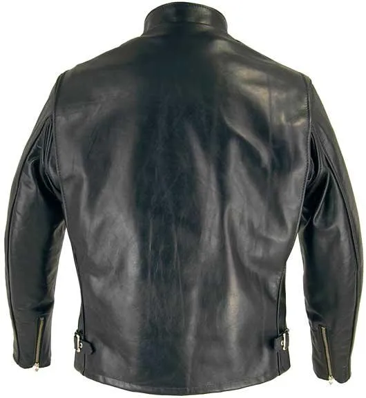 Schott NYC Mens 141 Cafe Racer Leather Motorcycle Jacket