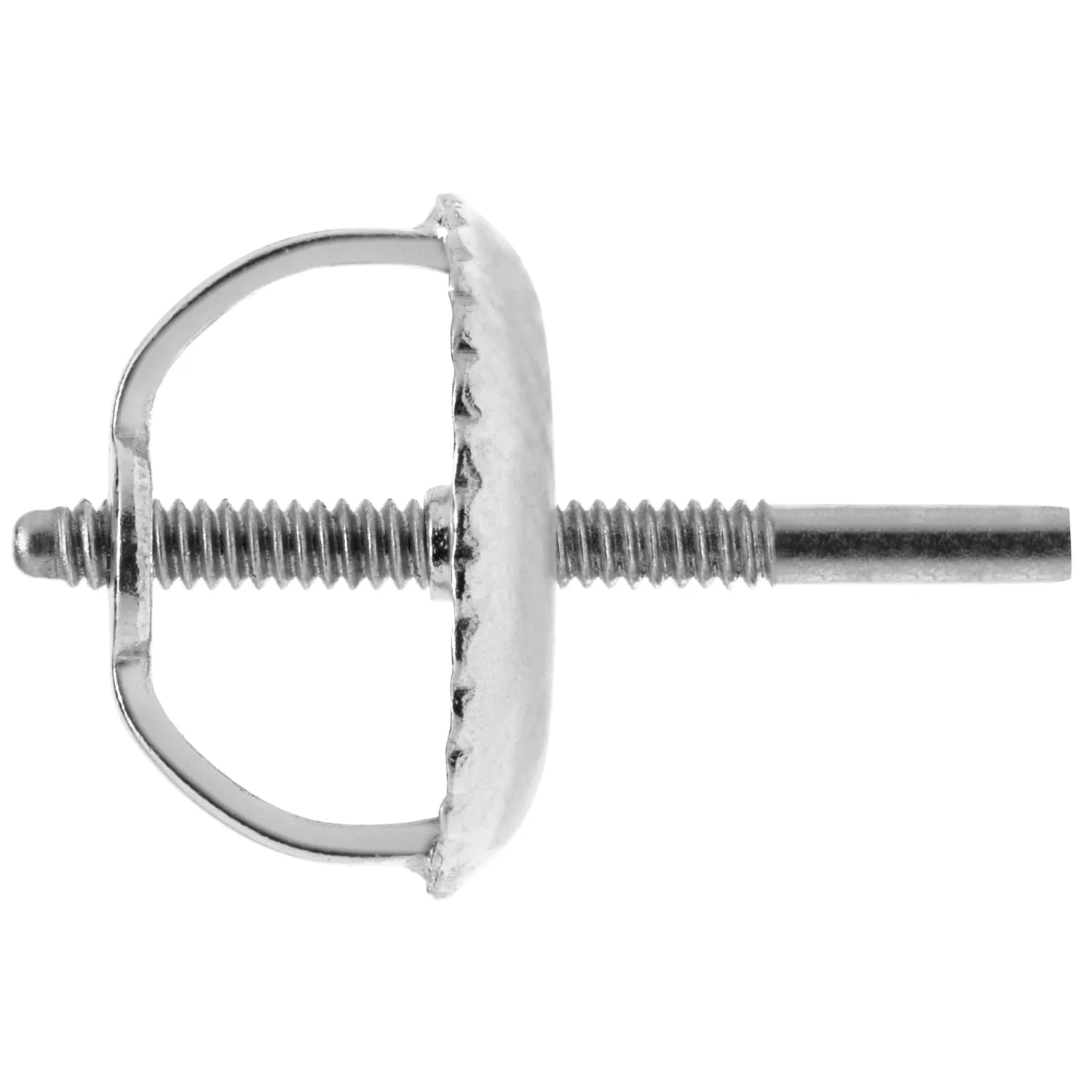 Single Earring Back Replacement |14K Solid White Gold | Threaded Screw on Screw off |Quality Die Struck | Post Size .032 | 1 Bac