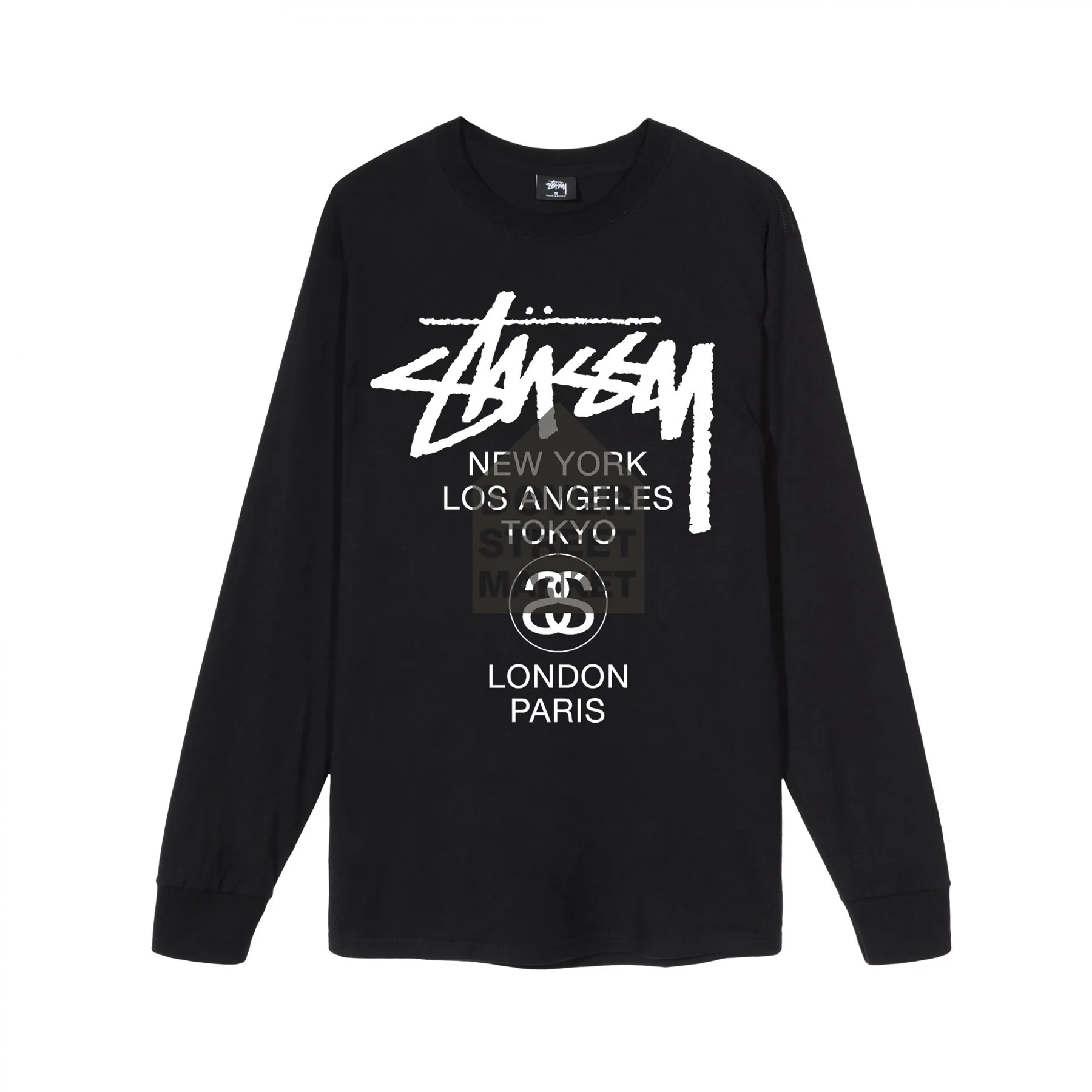 STUSSY  |Crew Neck Unisex Street Style Collaboration Long Sleeves