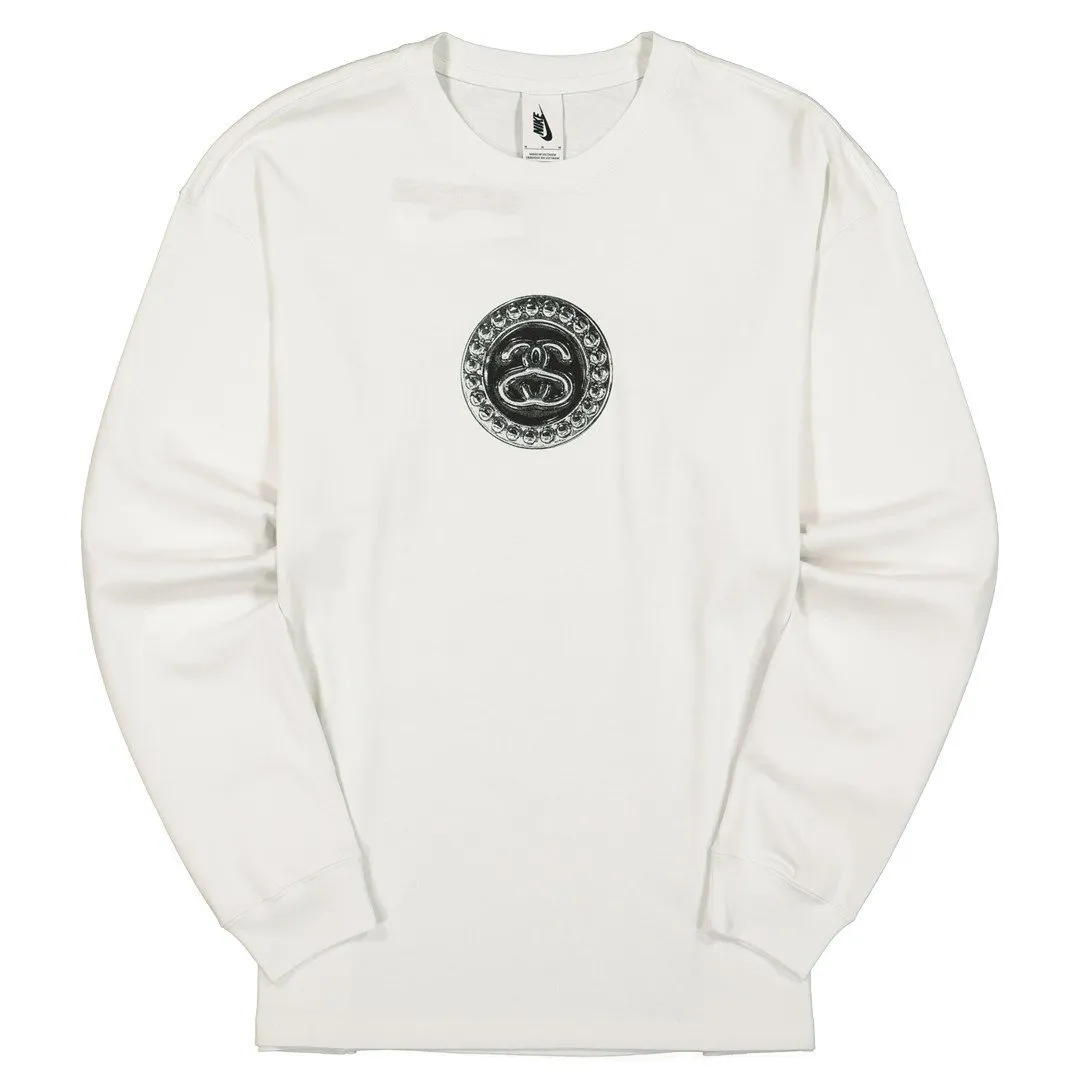 STUSSY  |Unisex Street Style U-Neck Long Sleeves Plain Cotton