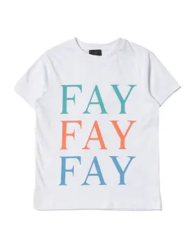 T-shirt Fay bimbo 5Q8211 bianca P22