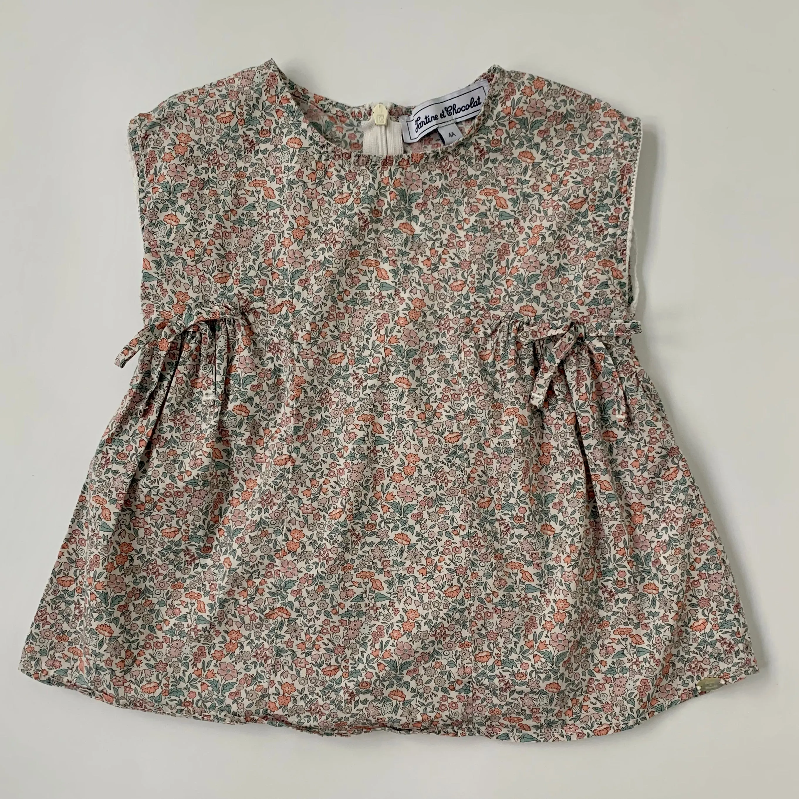 Tartine et Chocolat Liberty Print Sleeveless Blouse: 4 Years