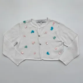 Tartine et Chocolat White Cardigan With Sequin Embellishment: 4 Years