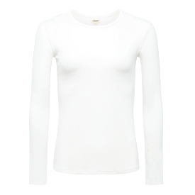 Tess Crewneck Long Sleeve Tee (White)