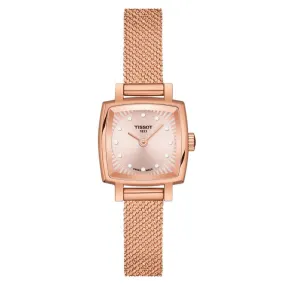 TISSOT Lovely Square Women’s Watch – Rose Gold & Stainless Steel 