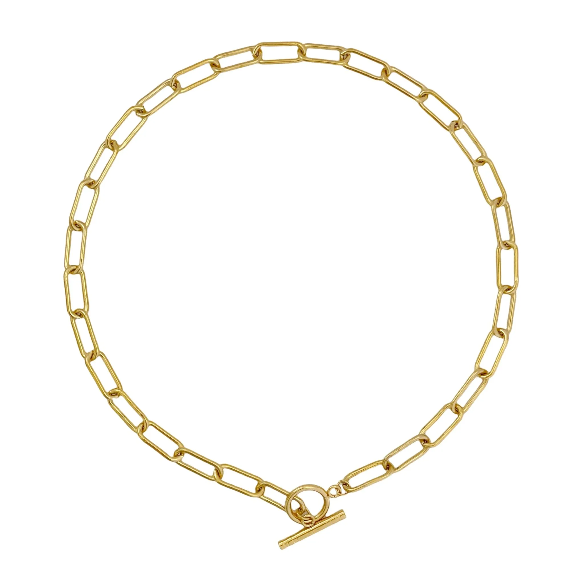 Toggle Link Chain Necklace - Gold