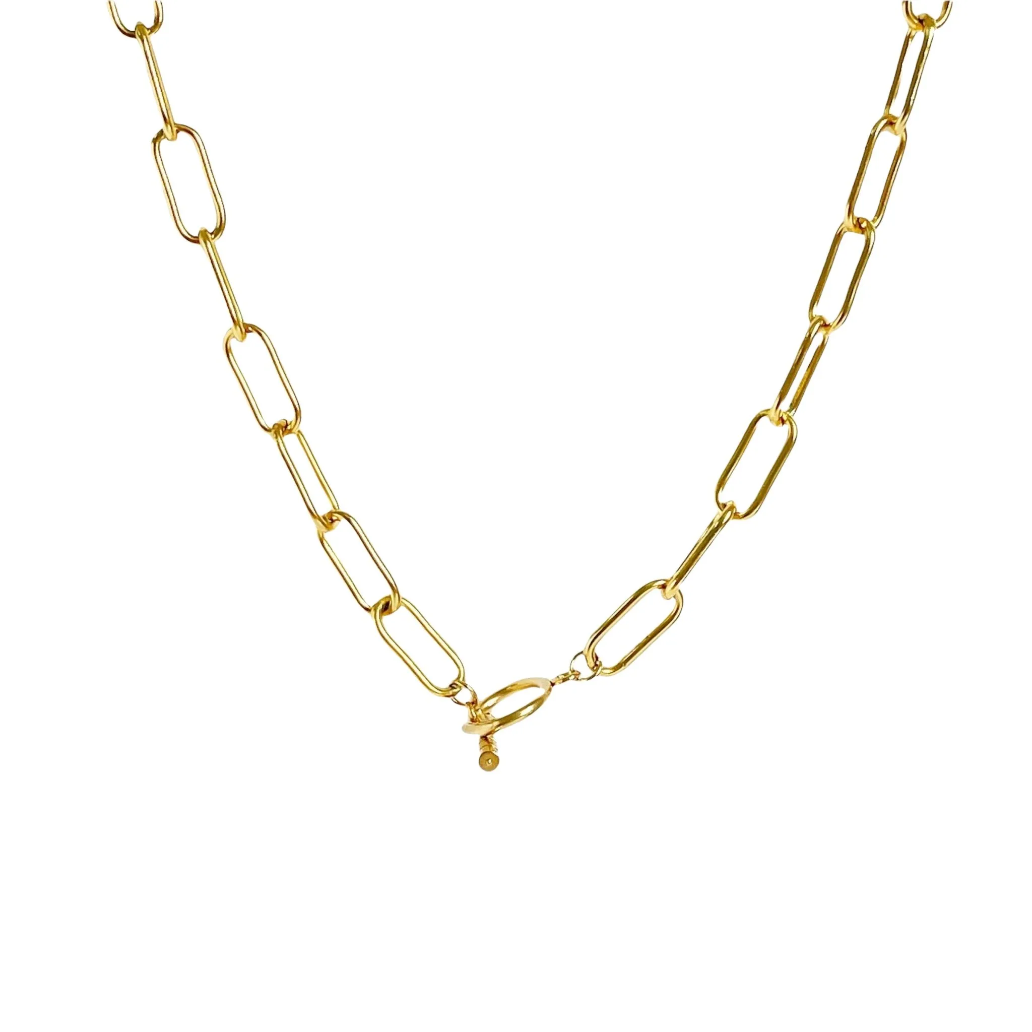 Toggle Link Chain Necklace - Gold