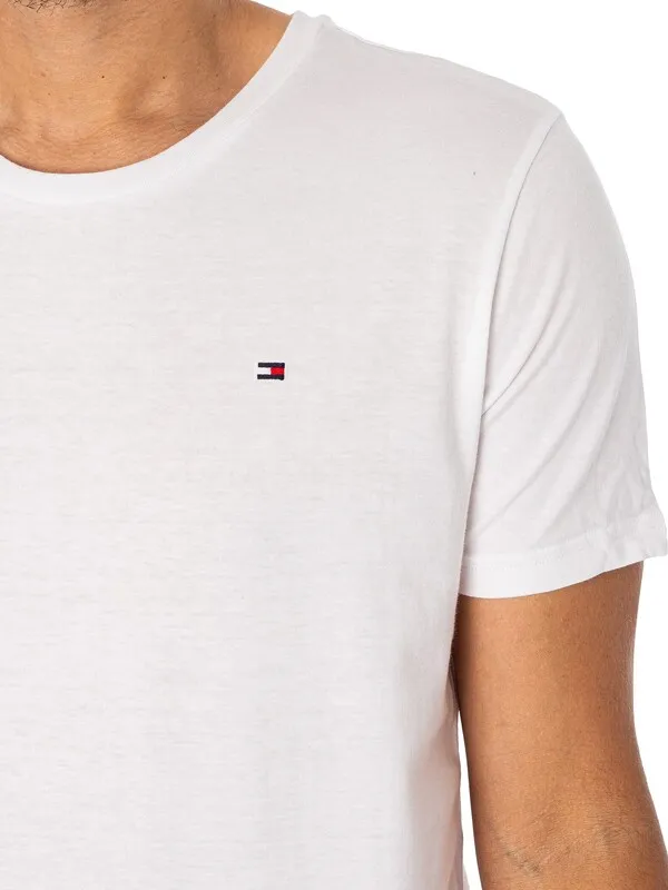 Tommy Hilfiger 3 Pack Signature Cotton Essentials Lounge T-Shirts - White/Black/Grey Heather