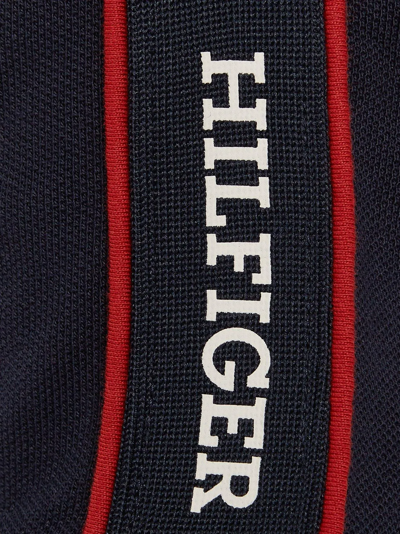 Tommy Hilfiger Boys Monotype Tape Regular Short Sleeve Polo - Navy