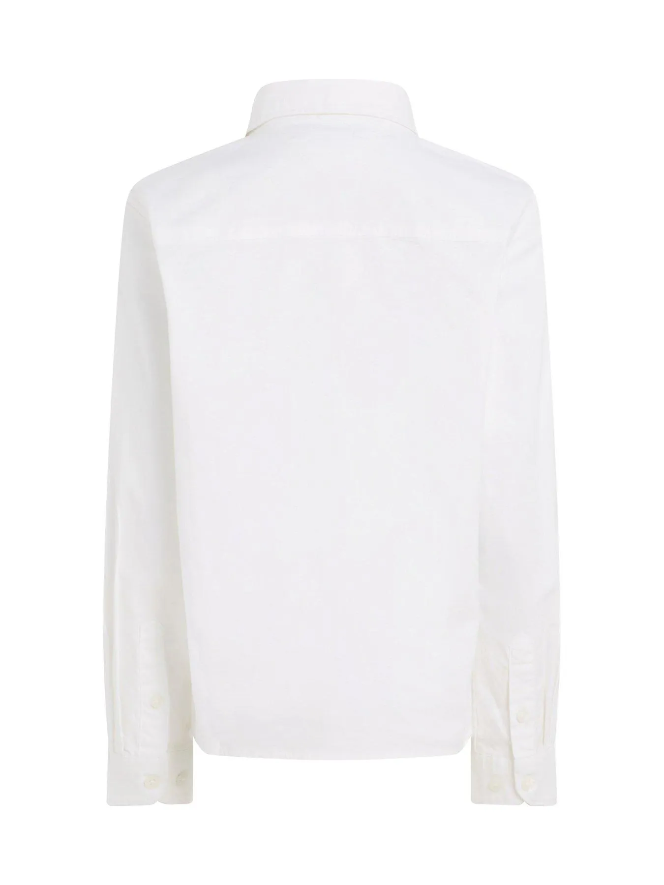 Tommy Hilfiger Boys Stretch Oxford Long Sleeve Shirt - White