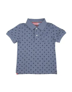 Tommy Hilfiger Kids Boys Melange Printed Polo Shirt