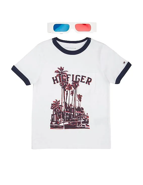 Tommy Hilfiger Kids Boys Regular Fit T-Shirt With 3D Glasses