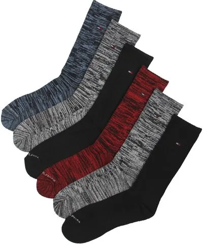 Tommy Hilfiger Mens 6 Pack Cushioned Crew Socks