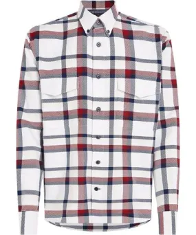 Tommy Hilfiger Mens Cotton Plaid Button-Down Shirt