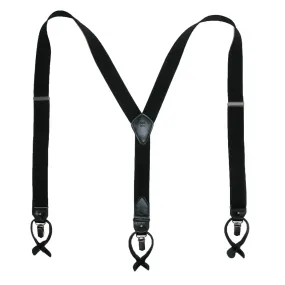 Tommy Hilfiger Men's Elastic Solid Color Convertible Clip & Button End Suspender