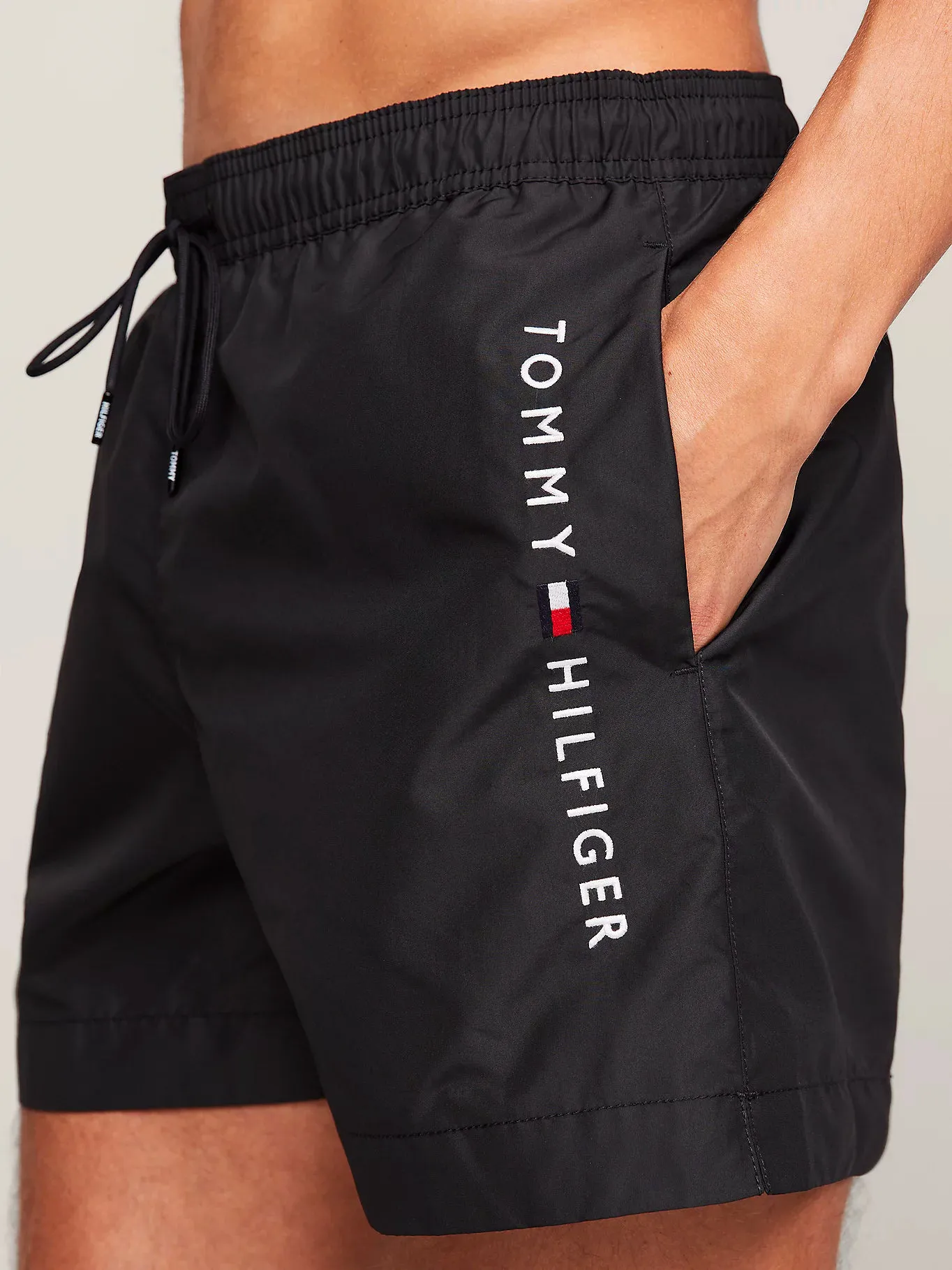 Tommy Hilfiger Mens Original Logo Mid Legth Swim Shorts