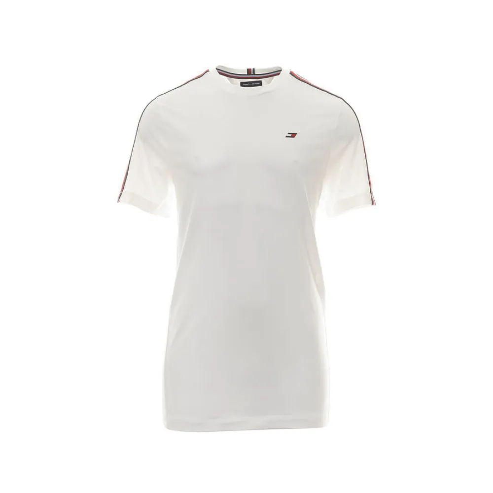 Tommy Hilfiger Mw32642 Msw Trim Tape S/S Tee Off White