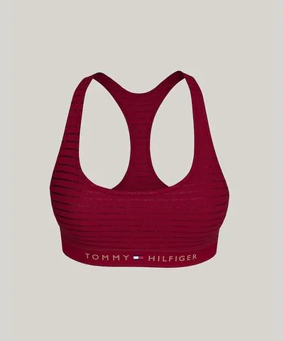 Tommy Hilfiger Women's Logo Unlined Lurex Bralette