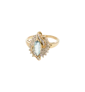 Vintage Aquamarine Morning Star Ring