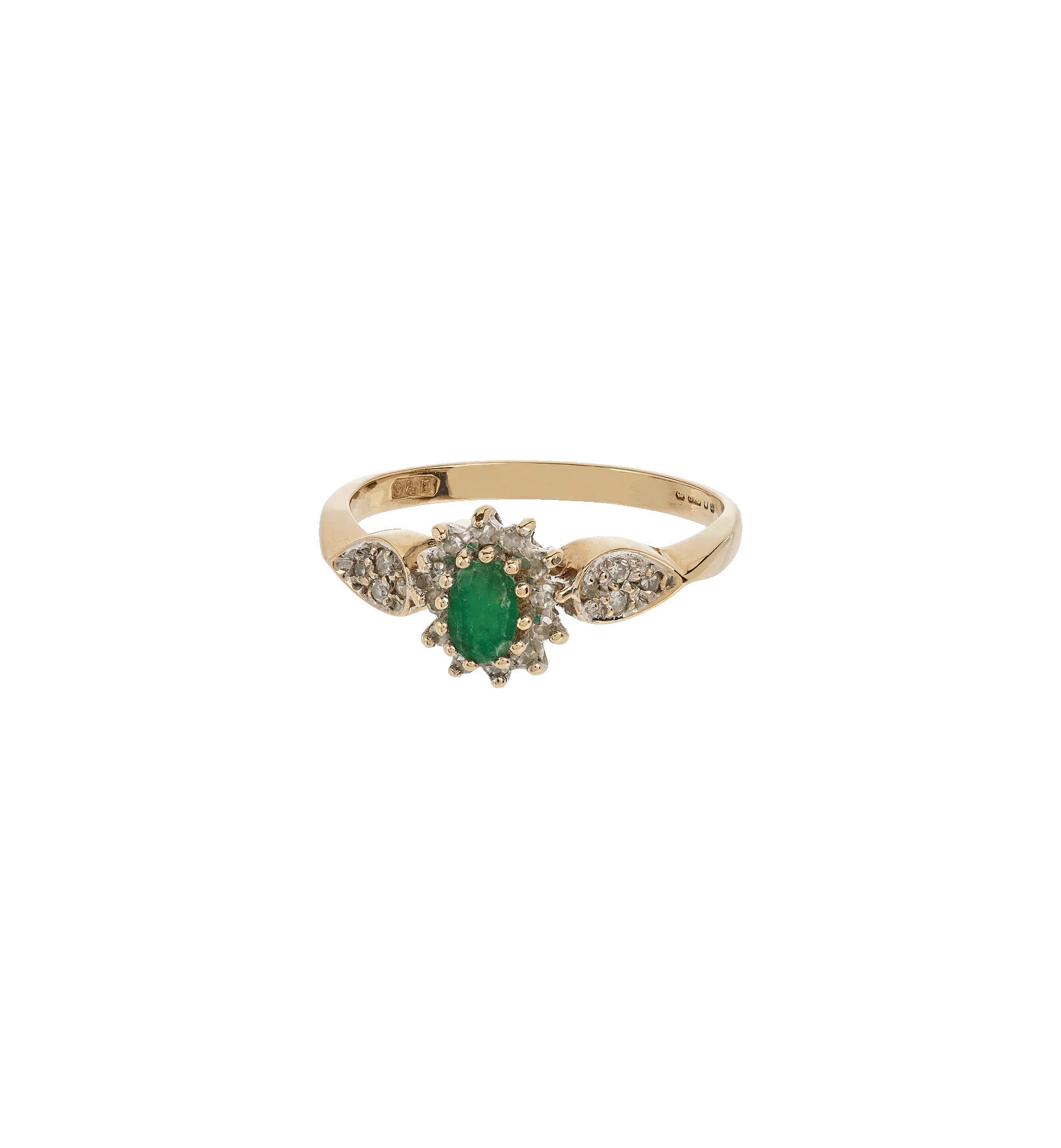 Vintage Emerald and Diamond Eternal Garden Ring