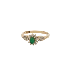 Vintage Emerald and Diamond Eternal Garden Ring