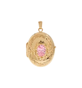 Vintage Pink Sapphire Fortunate Locket