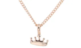 Women's Fashion Gold-Color Princess You Rule Crown Pendant Necklace