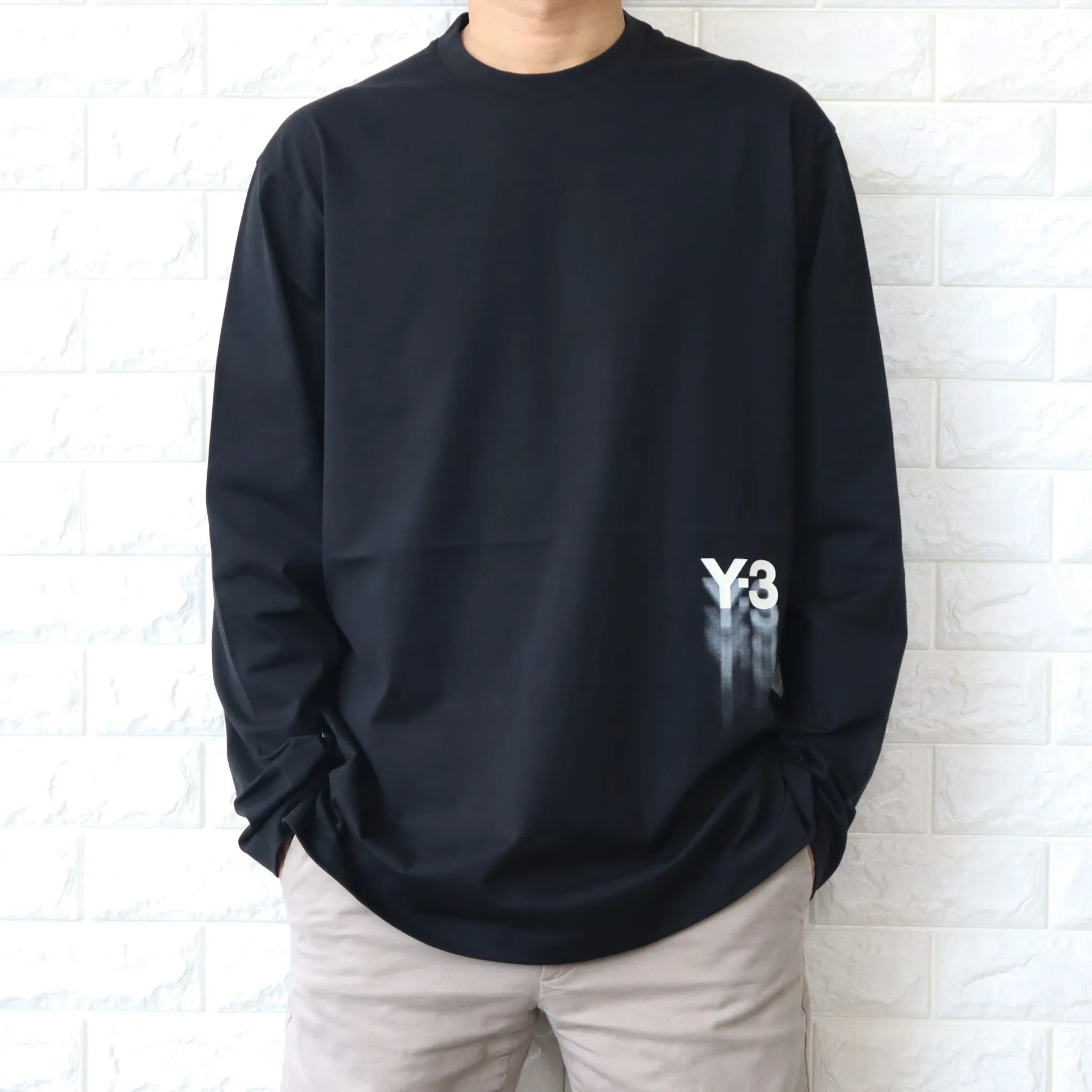 Y-3  |Crew Neck Unisex Street Style Long Sleeves Plain Cotton