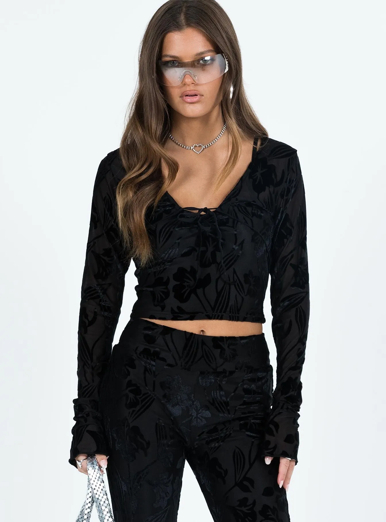 Zardo Long Sleeve Top Black